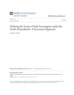 Defining the Scope of State Sovereignty under the Tenth
