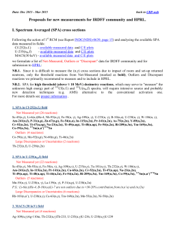 Annex 4. Proposals for new measurements for IRDFF