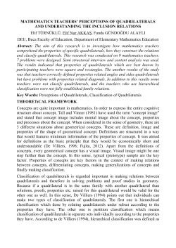 MATHEMATICS TEACHERS` PERCEPTIONS OF