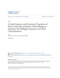 On the Existence and Symmetry Properties of Finite