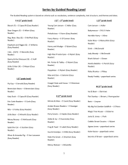 2016 Series by Guided Reading Level