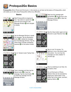 P2G2 - Proloquo2Go Basics