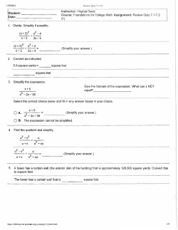 1. Divide. Simplify if possible. (x + 2)2 x-2 2x-4 (x + 2)2 x-2 2x