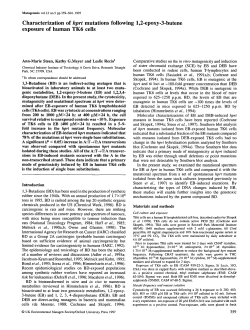 Characterization of hprt mutations following l, 2-epoxy-3