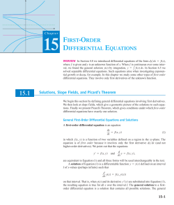 FIRST-ORDER DIFFERENTIAL EQUATIONS
