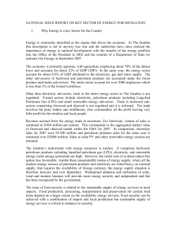 National Issues Paper on energy (mitigation)