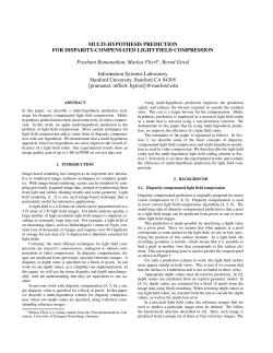 multi-hypothesis prediction for disparity