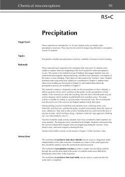 Precipitation
