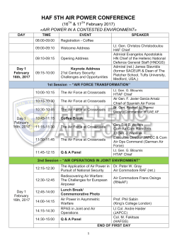 HAF 5TH AIR POWER CONFERENCE