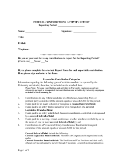 federal contributions activity report