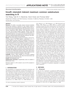 fmcsR: mismatch tolerant maximum common substructure searching