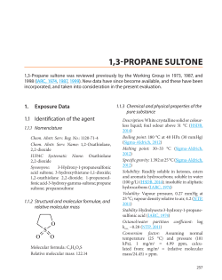 1,3-propane sultone - IARC Monographs on the Evaluation of