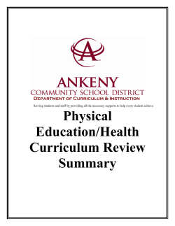 PE Health Curriculum Review Summary