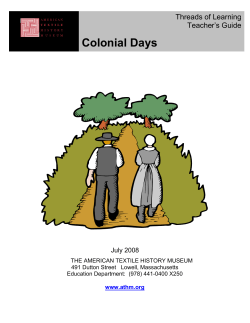 Colonial Days - American Textile History Museum