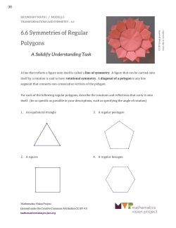 6.6 Symmetries of Regular Polygons