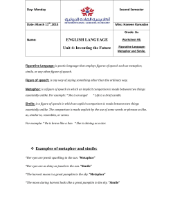 Examples of metaphor and simile