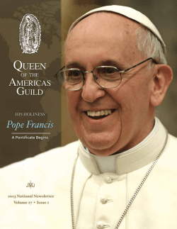 2013 Newsletter - Queen of the Americas Guild