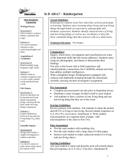 Is It Alive? &ndash; Kindergarten