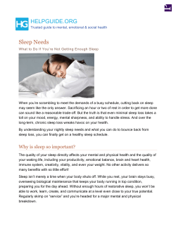 Sleep Needs: What to Do If You`re Not Getting Enough Sleep