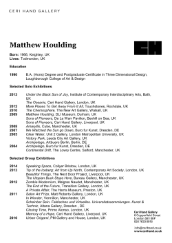 Matthew Houlding - Ceri Hand Gallery