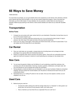 66 Ways to Save Money - University of Missouri Extension