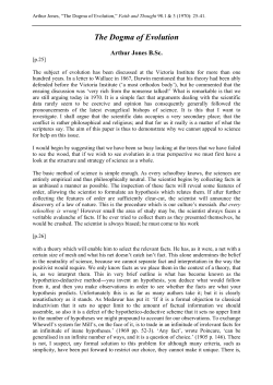 The Dogma of Evolution - Biblical Studies.org.uk
