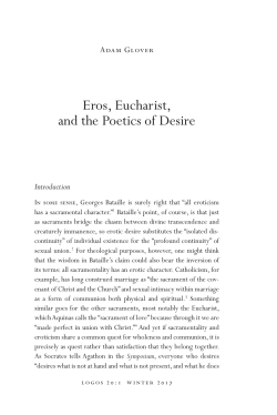 Eros, Eucharist, and the Poetics of Desire
