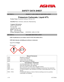 Potassium Carbonate, Liquid