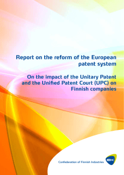 Finnish Report on UPC