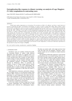 an analysis of Lago Maggiore (N. Italy)