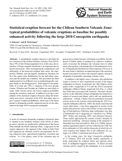 Statistical eruption forecast for the Chilean Southern