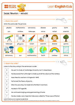 Isaac Newton – ANSWERS - LearnEnglish Kids