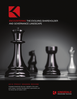 Read more+ - Kingsdale Advisors