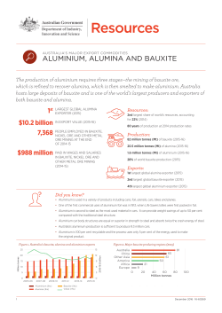 bauxite, alumina and aluminium (PDF 495KB)