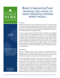 benefits innovation fund: providing seed capital