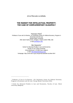 the market for intellectual property: the case of complementary