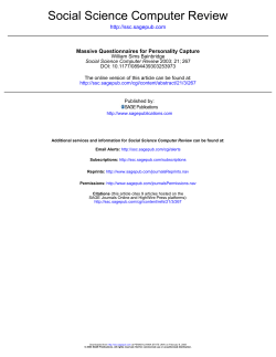 Social Science Computer Review