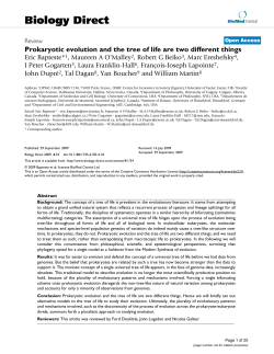 Biology Direct - McMaster Physics and Astronomy
