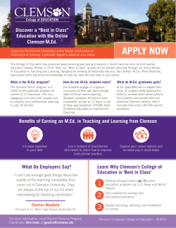 apply now - Clemson University