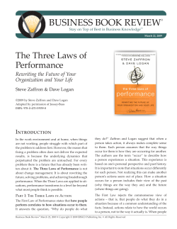 Three Laws of Performance Summary