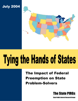 Federal Preemption of State Laws: