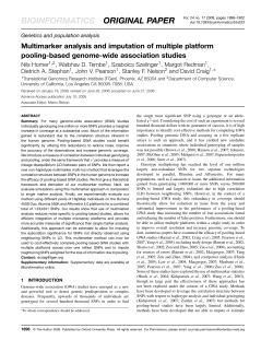 Multimarker analysis and imputation of multiple