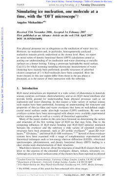 Simulating ice nucleation, one molecule at a time, with the `DFT