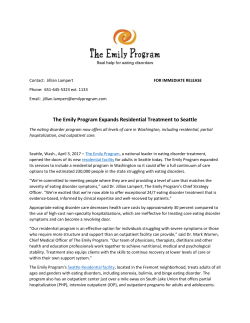 press release - The Emily Program