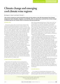 Climate change and emerging cool climate wine regions