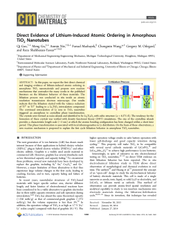 Direct Evidence of Lithium-Induced Atomic Ordering in Amorphous