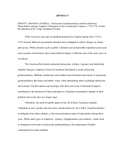 ABSTRACT JEWETT, AMANDA AVERELL. Aristocratic