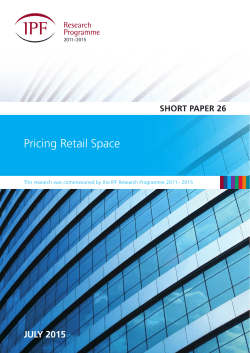 Pricing Retail Space - Investment Property Forum