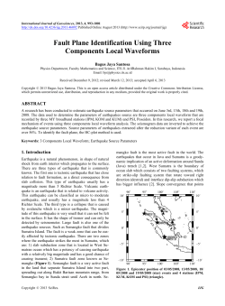 Fault Plane Identification Using Three Components Local Waveforms