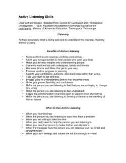 Active Listening Skills